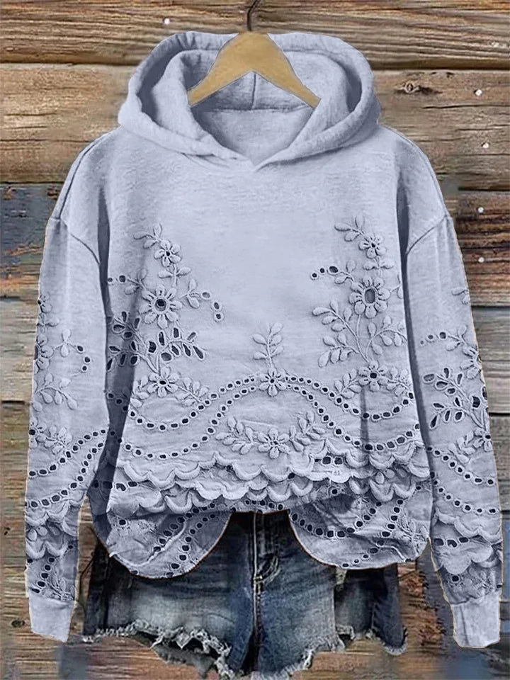 Danielle™ | Hoodie with Floral Embroidery